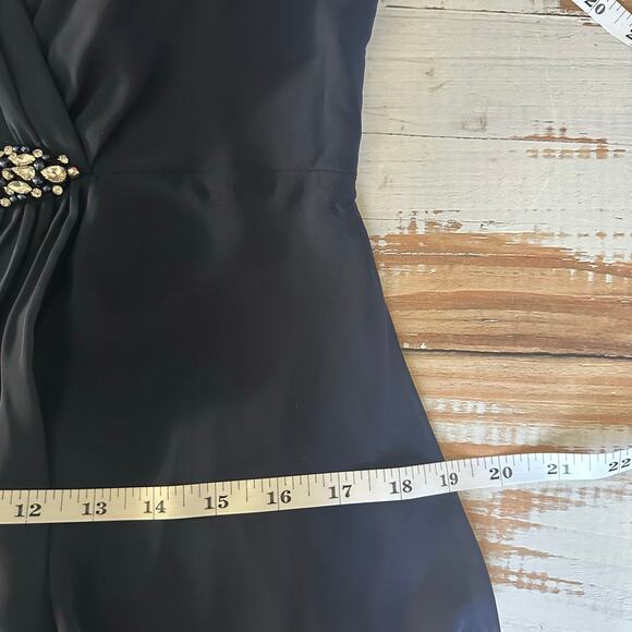 Eliza J Crystal Detail High-Low Party Formal Gown Size US 4 Navy - Picture 9 of 10